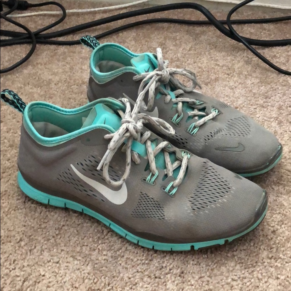 Nike Free 5.0 TR Fit 4 (Light Gray/Turquoise)